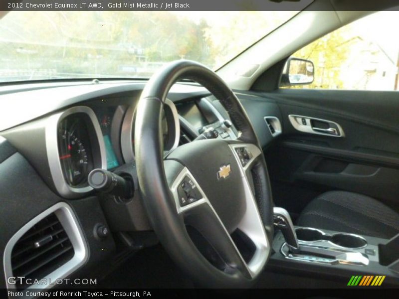 Gold Mist Metallic / Jet Black 2012 Chevrolet Equinox LT AWD