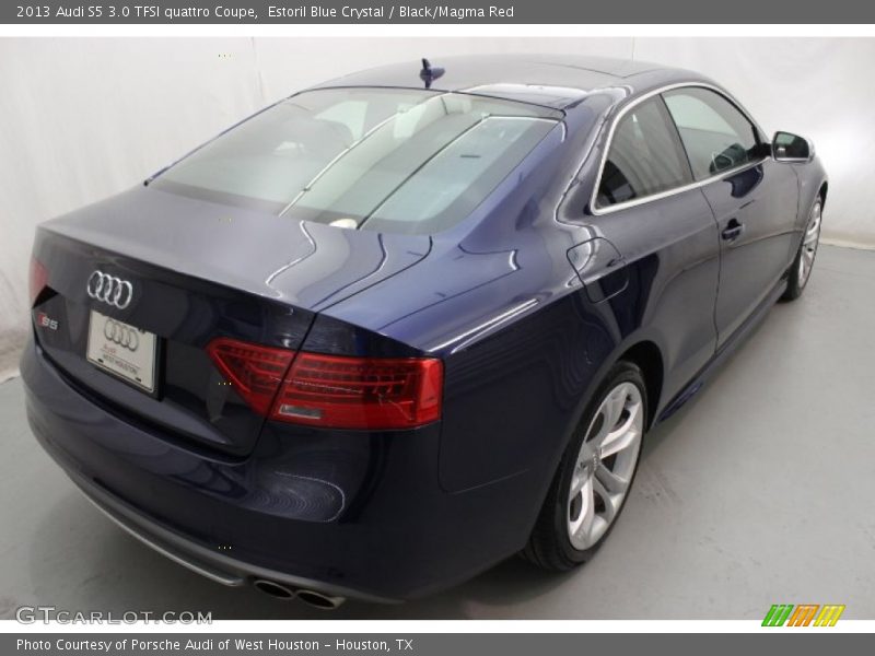 Estoril Blue Crystal / Black/Magma Red 2013 Audi S5 3.0 TFSI quattro Coupe