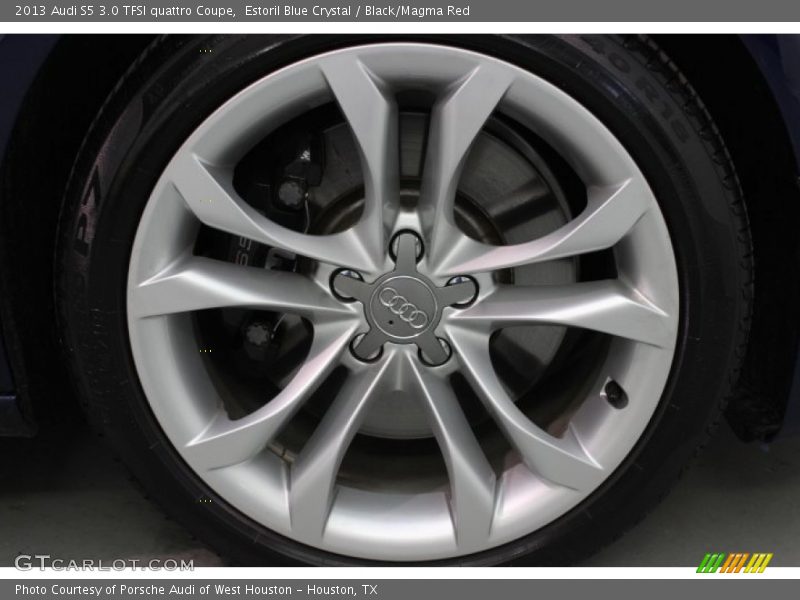 Estoril Blue Crystal / Black/Magma Red 2013 Audi S5 3.0 TFSI quattro Coupe