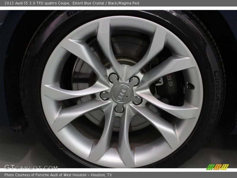 Estoril Blue Crystal / Black/Magma Red 2013 Audi S5 3.0 TFSI quattro Coupe
