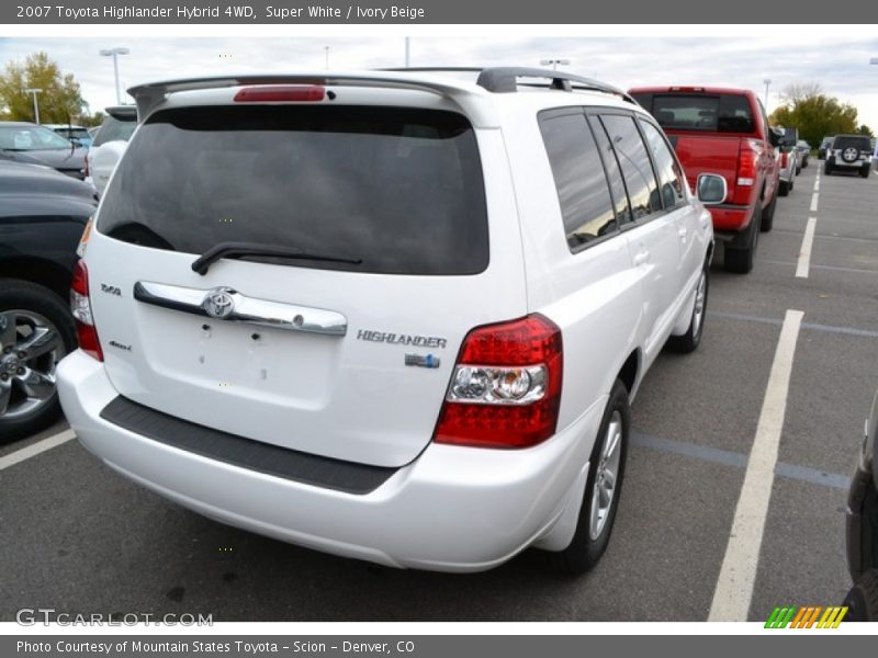 Super White / Ivory Beige 2007 Toyota Highlander Hybrid 4WD