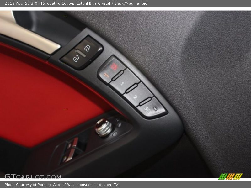 Estoril Blue Crystal / Black/Magma Red 2013 Audi S5 3.0 TFSI quattro Coupe