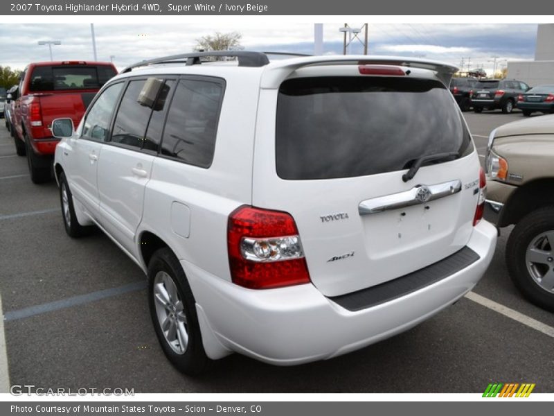 Super White / Ivory Beige 2007 Toyota Highlander Hybrid 4WD