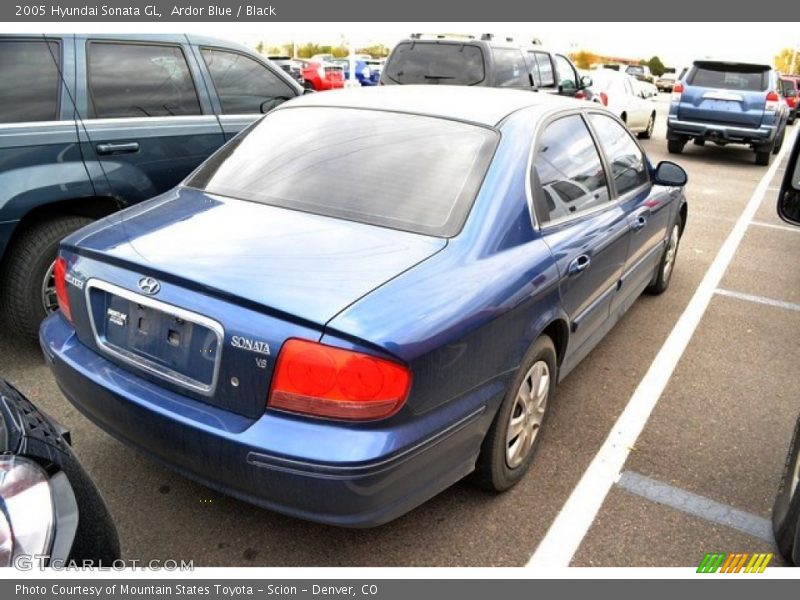 Ardor Blue / Black 2005 Hyundai Sonata GL