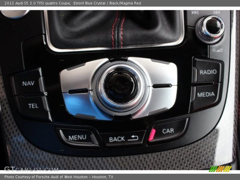 Estoril Blue Crystal / Black/Magma Red 2013 Audi S5 3.0 TFSI quattro Coupe