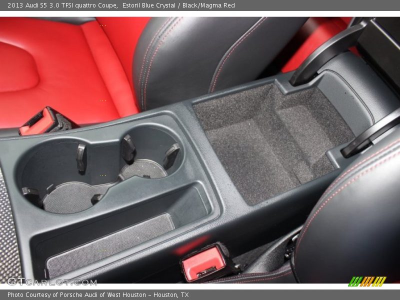 Estoril Blue Crystal / Black/Magma Red 2013 Audi S5 3.0 TFSI quattro Coupe