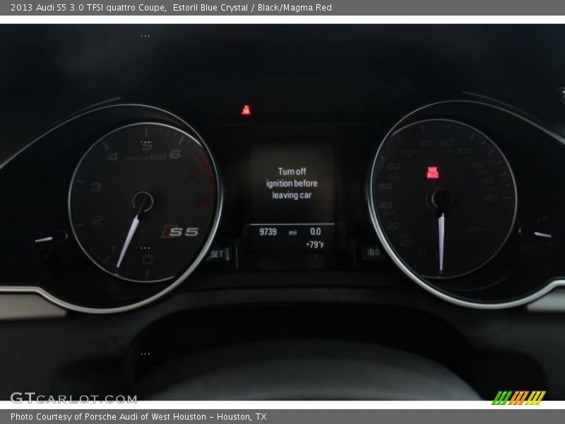 Estoril Blue Crystal / Black/Magma Red 2013 Audi S5 3.0 TFSI quattro Coupe