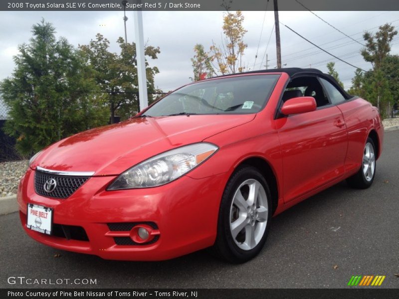 Super Red 5 / Dark Stone 2008 Toyota Solara SLE V6 Convertible