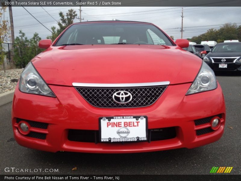 Super Red 5 / Dark Stone 2008 Toyota Solara SLE V6 Convertible