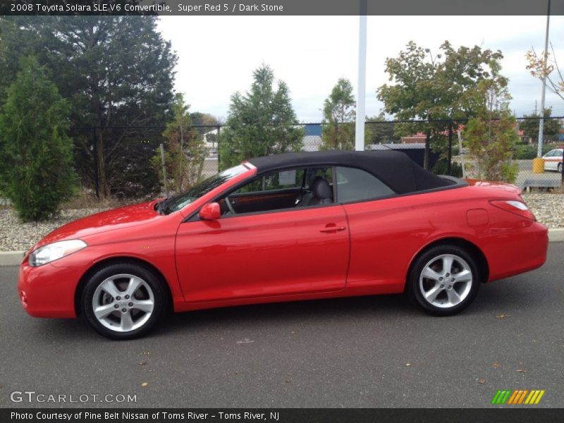 Super Red 5 / Dark Stone 2008 Toyota Solara SLE V6 Convertible