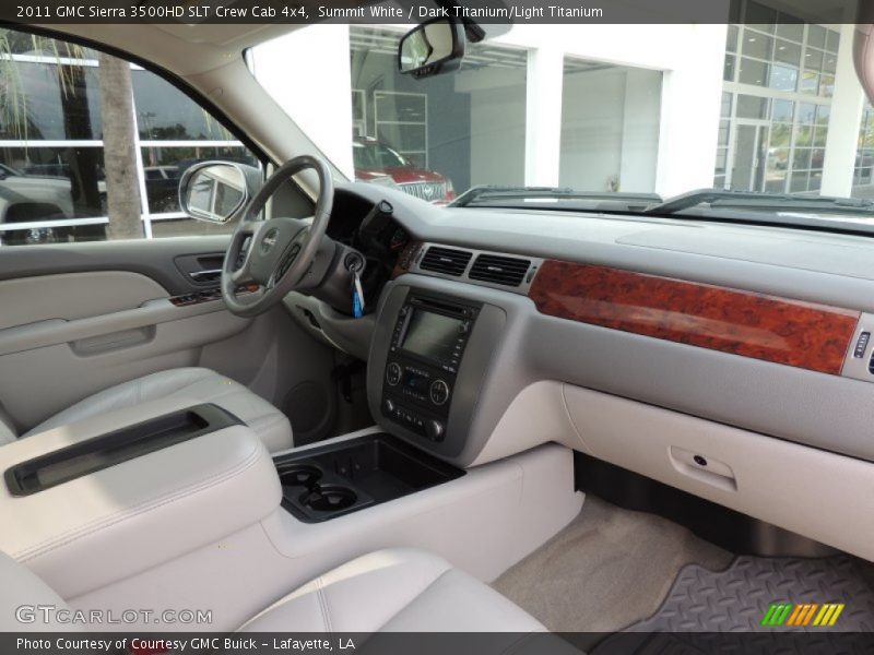Summit White / Dark Titanium/Light Titanium 2011 GMC Sierra 3500HD SLT Crew Cab 4x4