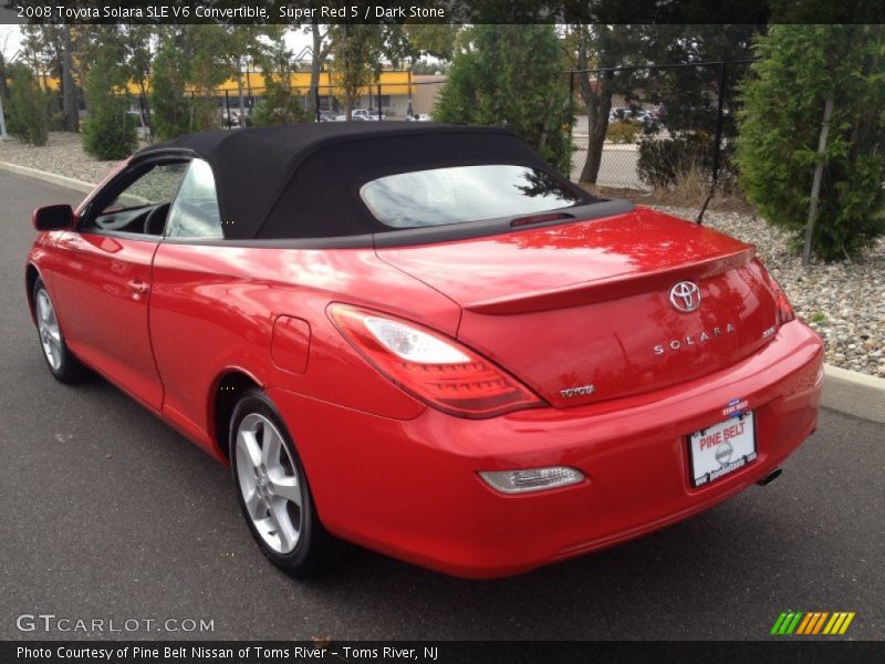 Super Red 5 / Dark Stone 2008 Toyota Solara SLE V6 Convertible