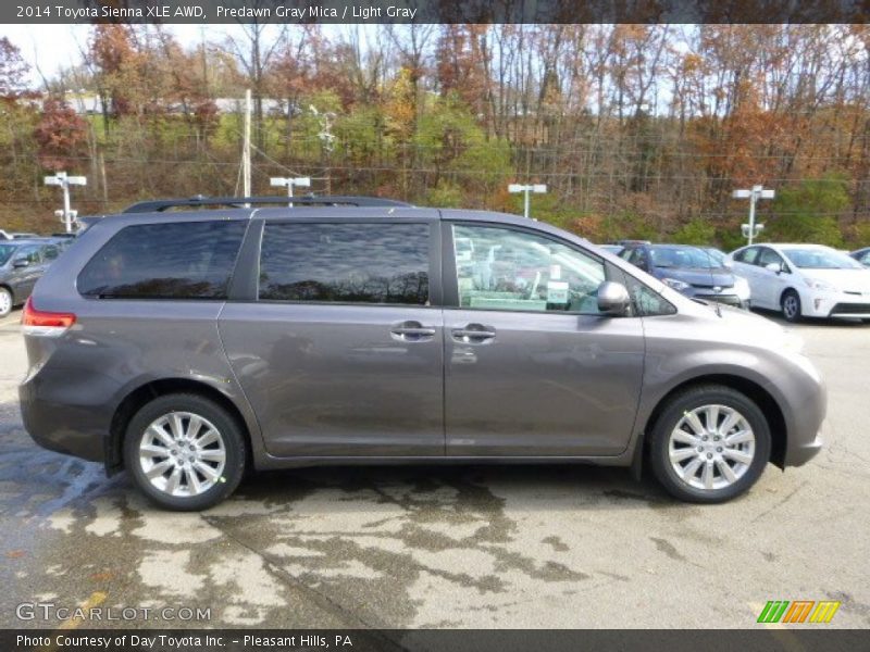 Predawn Gray Mica / Light Gray 2014 Toyota Sienna XLE AWD