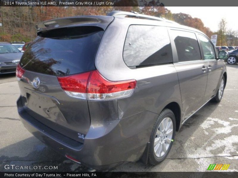 Predawn Gray Mica / Light Gray 2014 Toyota Sienna XLE AWD