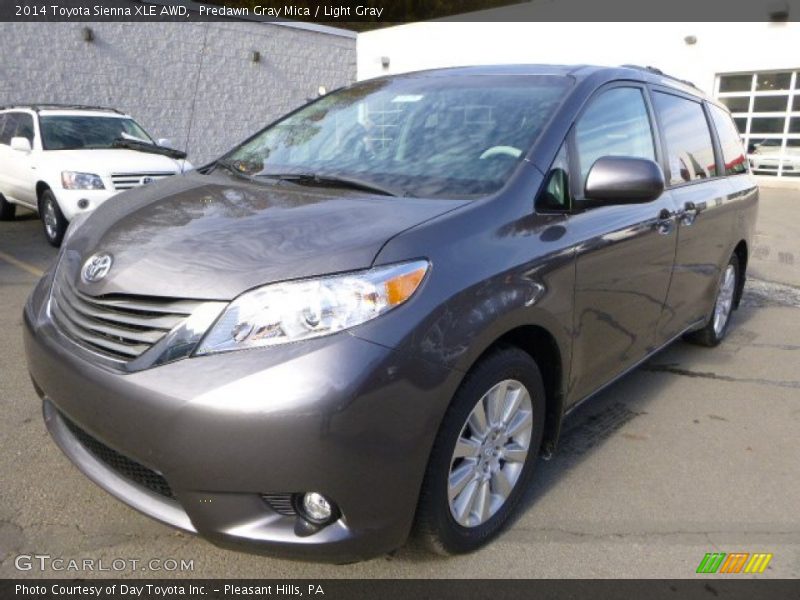 Predawn Gray Mica / Light Gray 2014 Toyota Sienna XLE AWD