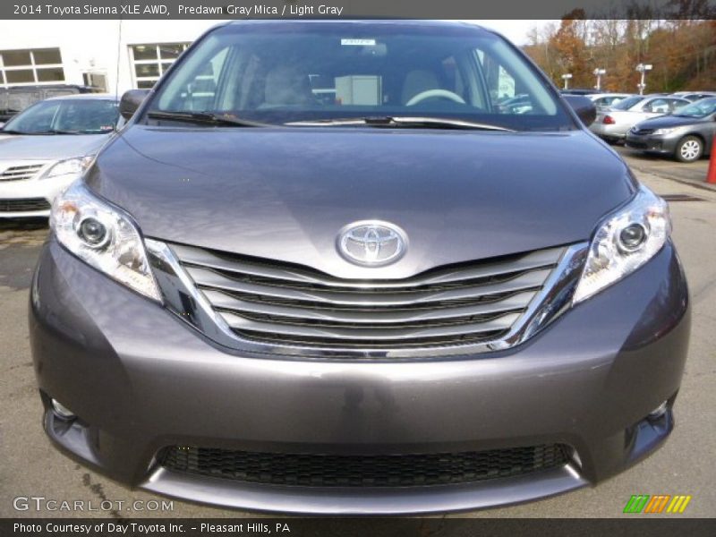 Predawn Gray Mica / Light Gray 2014 Toyota Sienna XLE AWD