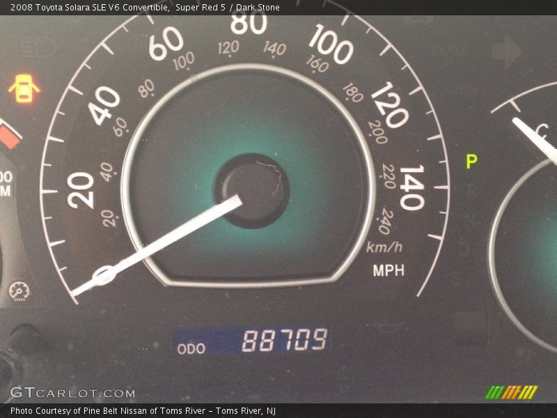 Super Red 5 / Dark Stone 2008 Toyota Solara SLE V6 Convertible