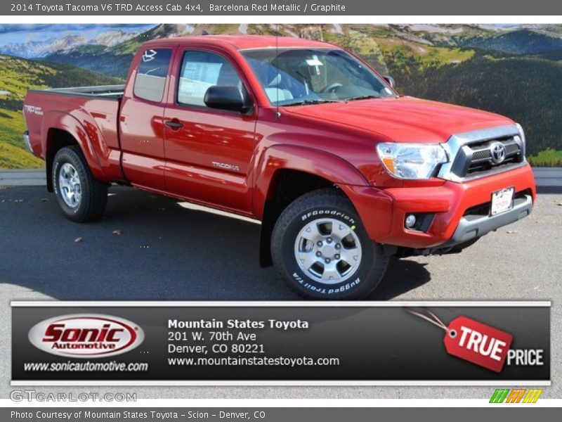 Barcelona Red Metallic / Graphite 2014 Toyota Tacoma V6 TRD Access Cab 4x4