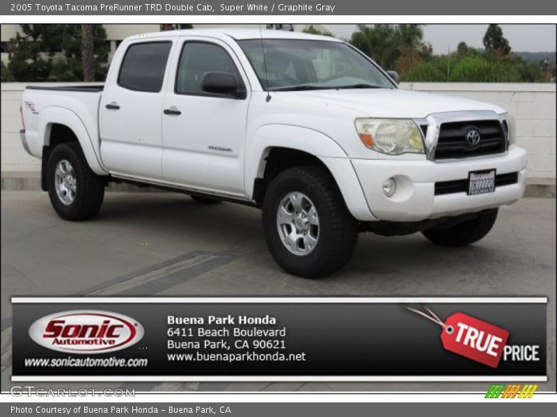 Super White / Graphite Gray 2005 Toyota Tacoma PreRunner TRD Double Cab