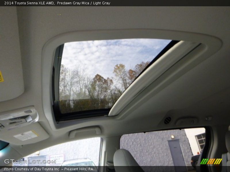 Predawn Gray Mica / Light Gray 2014 Toyota Sienna XLE AWD