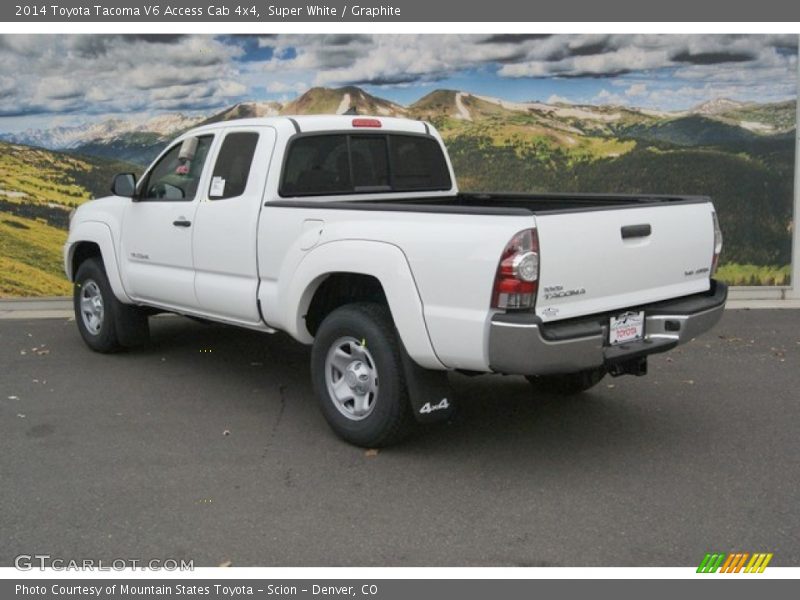 Super White / Graphite 2014 Toyota Tacoma V6 Access Cab 4x4