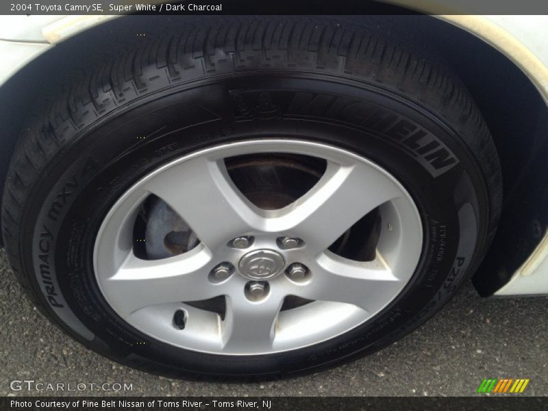 Super White / Dark Charcoal 2004 Toyota Camry SE