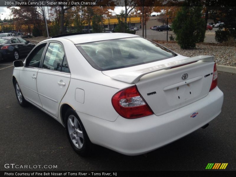Super White / Dark Charcoal 2004 Toyota Camry SE