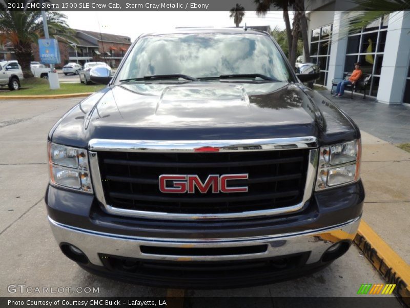 Storm Gray Metallic / Ebony 2011 GMC Sierra 1500 SLE Crew Cab