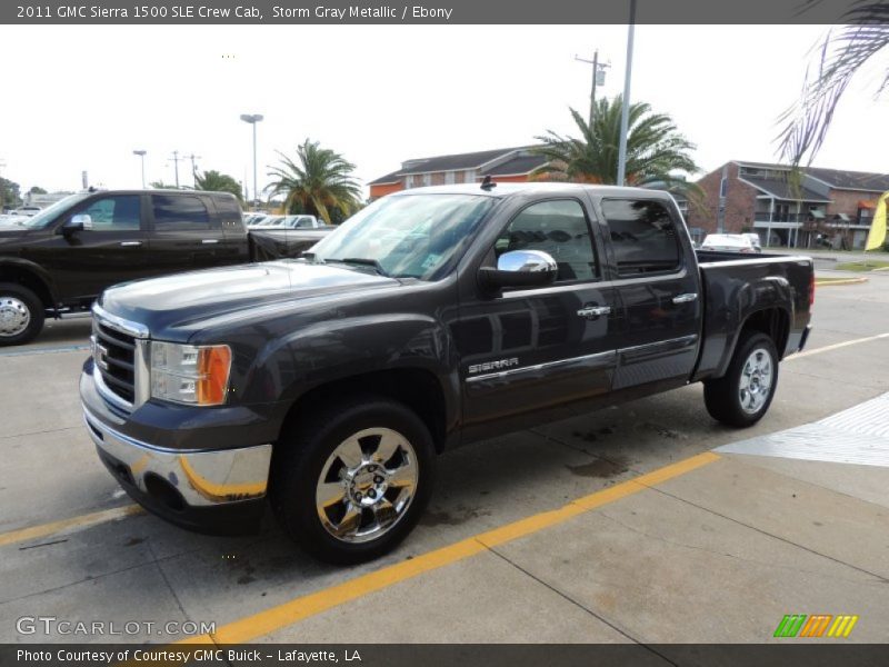 Storm Gray Metallic / Ebony 2011 GMC Sierra 1500 SLE Crew Cab