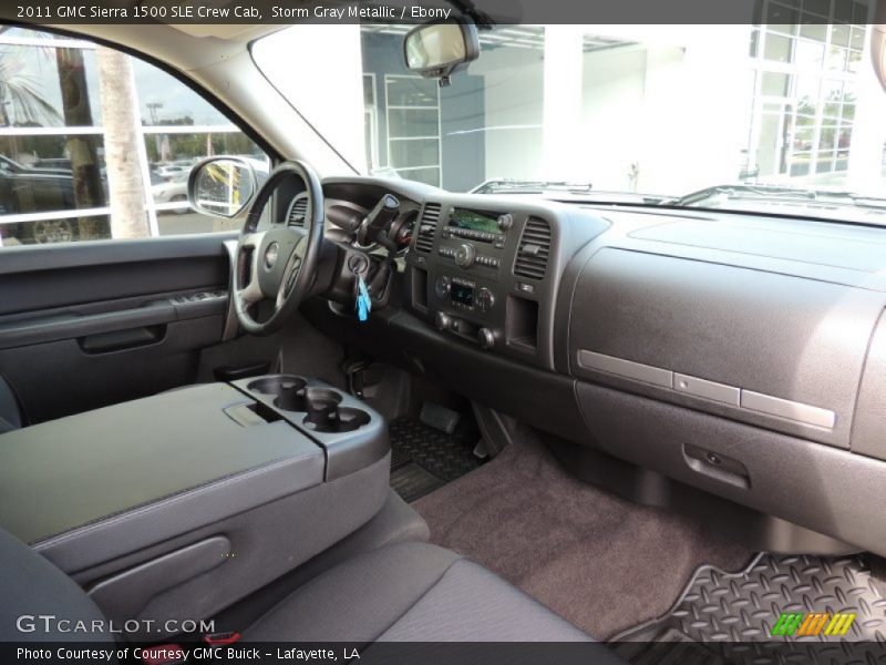 Storm Gray Metallic / Ebony 2011 GMC Sierra 1500 SLE Crew Cab