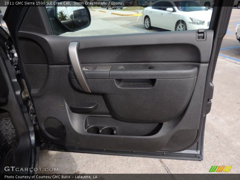Storm Gray Metallic / Ebony 2011 GMC Sierra 1500 SLE Crew Cab