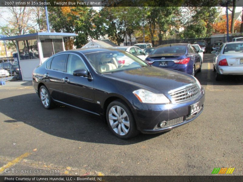 Twilight Blue Pearl / Wheat 2007 Infiniti M 35x Sedan