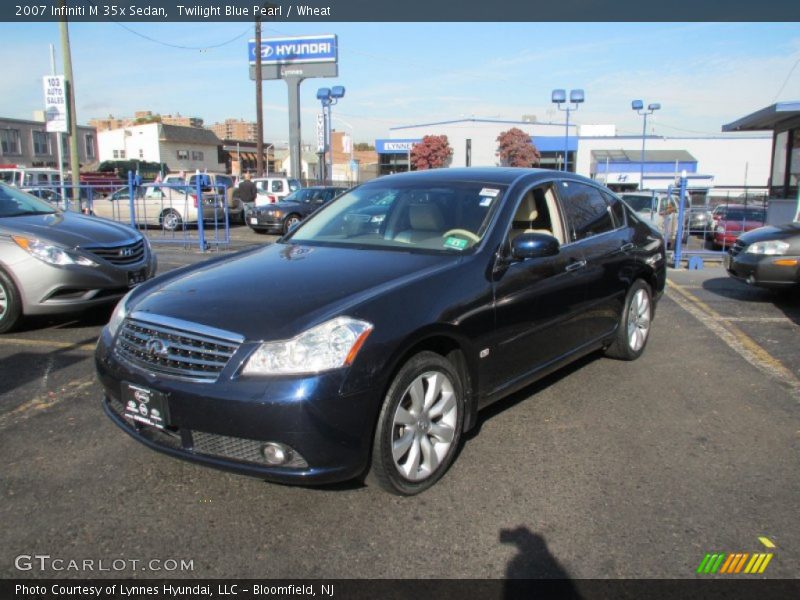 Twilight Blue Pearl / Wheat 2007 Infiniti M 35x Sedan