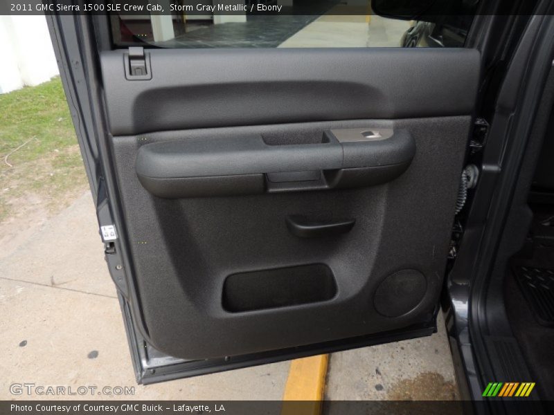Storm Gray Metallic / Ebony 2011 GMC Sierra 1500 SLE Crew Cab