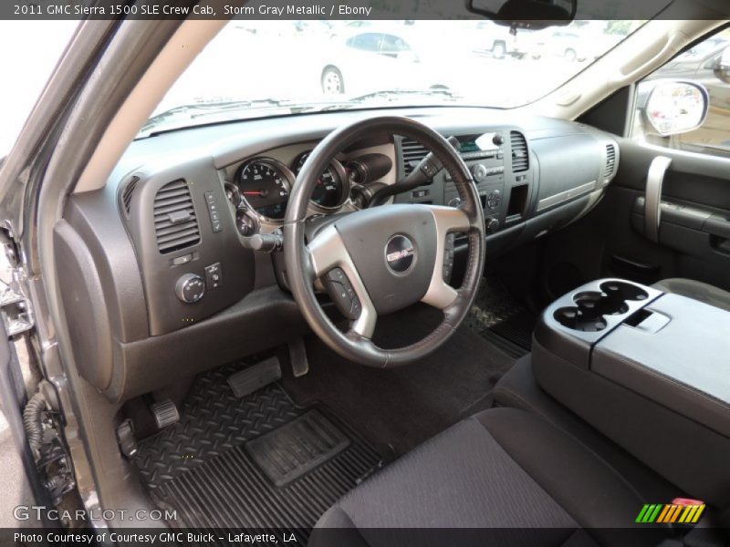 Storm Gray Metallic / Ebony 2011 GMC Sierra 1500 SLE Crew Cab