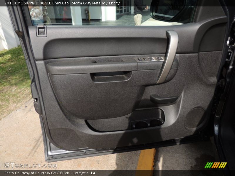 Storm Gray Metallic / Ebony 2011 GMC Sierra 1500 SLE Crew Cab
