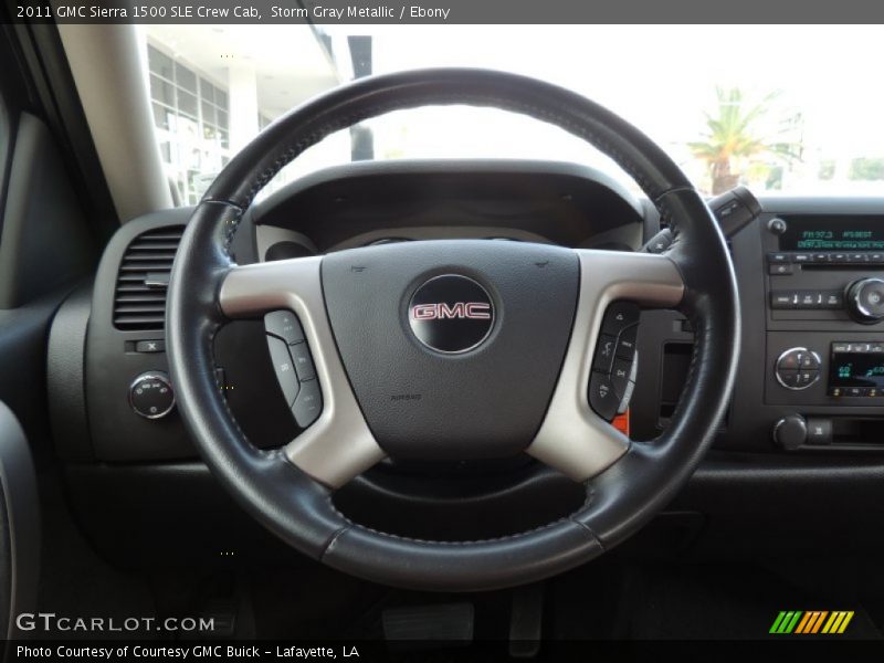 Storm Gray Metallic / Ebony 2011 GMC Sierra 1500 SLE Crew Cab