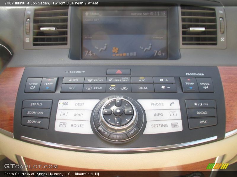 Twilight Blue Pearl / Wheat 2007 Infiniti M 35x Sedan