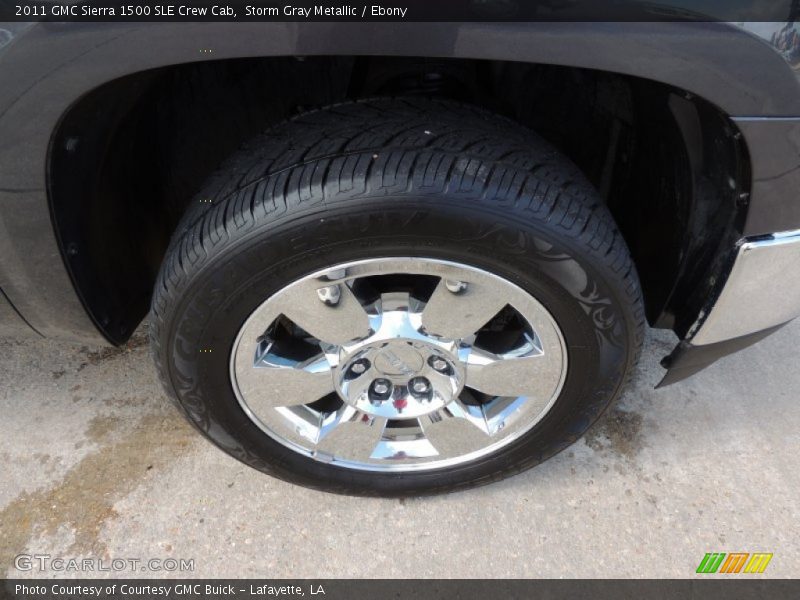 Storm Gray Metallic / Ebony 2011 GMC Sierra 1500 SLE Crew Cab