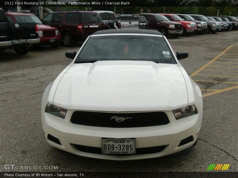 Performance White / Charcoal Black 2012 Ford Mustang V6 Convertible