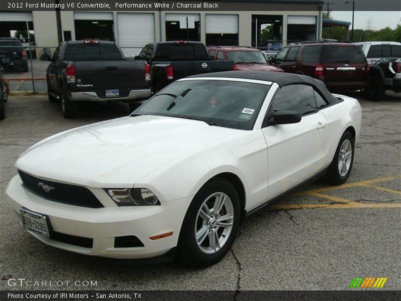 Performance White / Charcoal Black 2012 Ford Mustang V6 Convertible