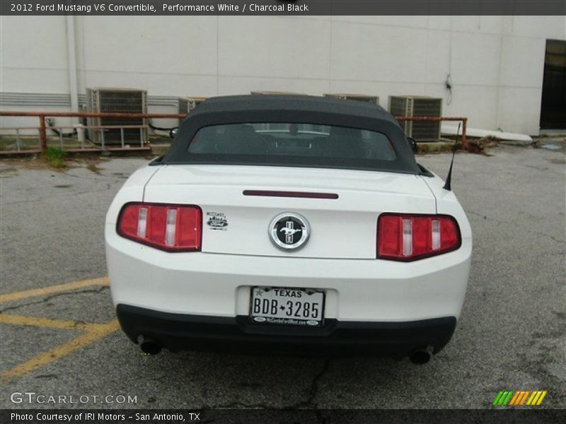 Performance White / Charcoal Black 2012 Ford Mustang V6 Convertible