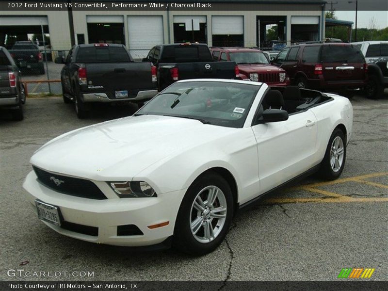 Performance White / Charcoal Black 2012 Ford Mustang V6 Convertible