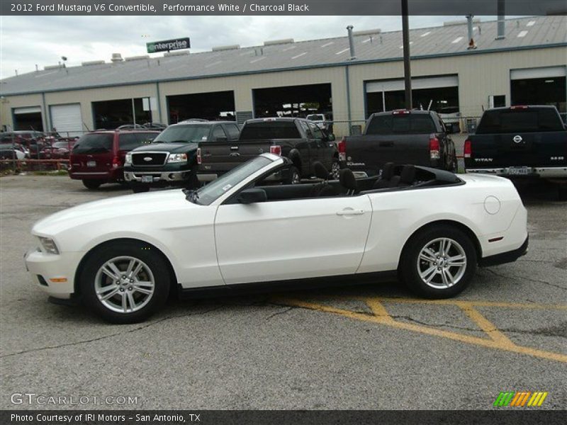 Performance White / Charcoal Black 2012 Ford Mustang V6 Convertible