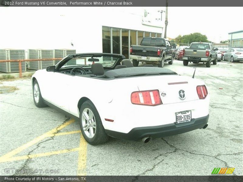 Performance White / Charcoal Black 2012 Ford Mustang V6 Convertible