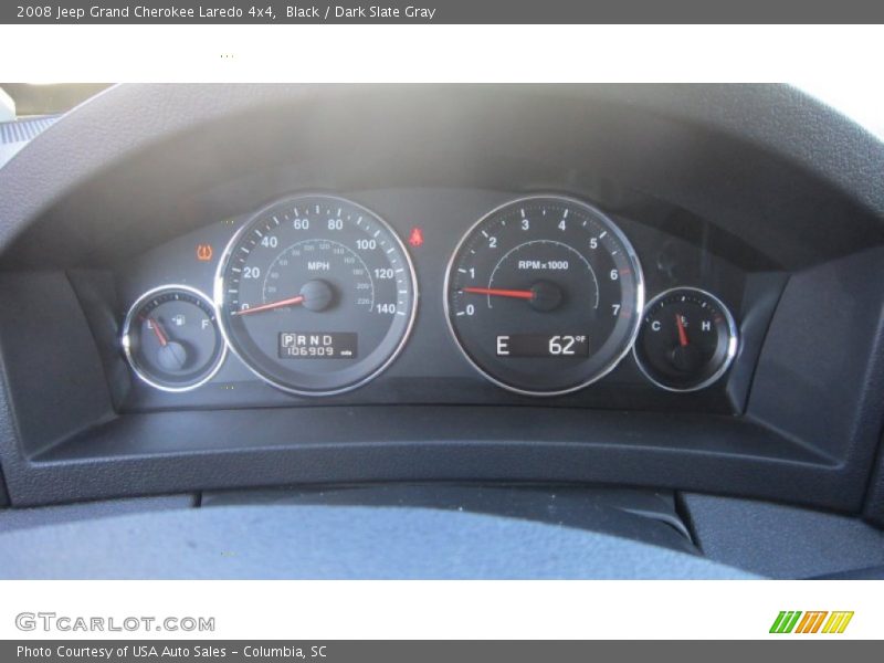 Black / Dark Slate Gray 2008 Jeep Grand Cherokee Laredo 4x4