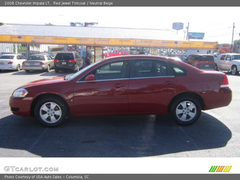 Red Jewel Tintcoat / Neutral Beige 2008 Chevrolet Impala LT