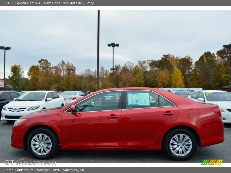 Barcelona Red Metallic / Ivory 2013 Toyota Camry L