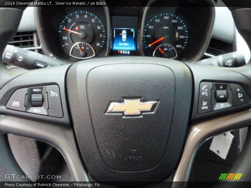 Silver Ice Metallic / Jet Black 2014 Chevrolet Malibu LT