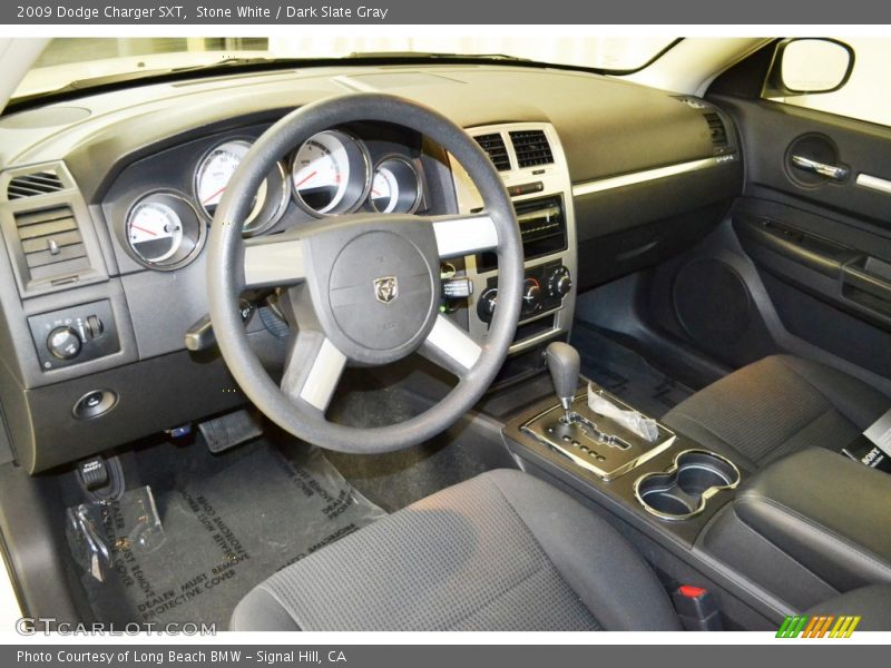 Stone White / Dark Slate Gray 2009 Dodge Charger SXT